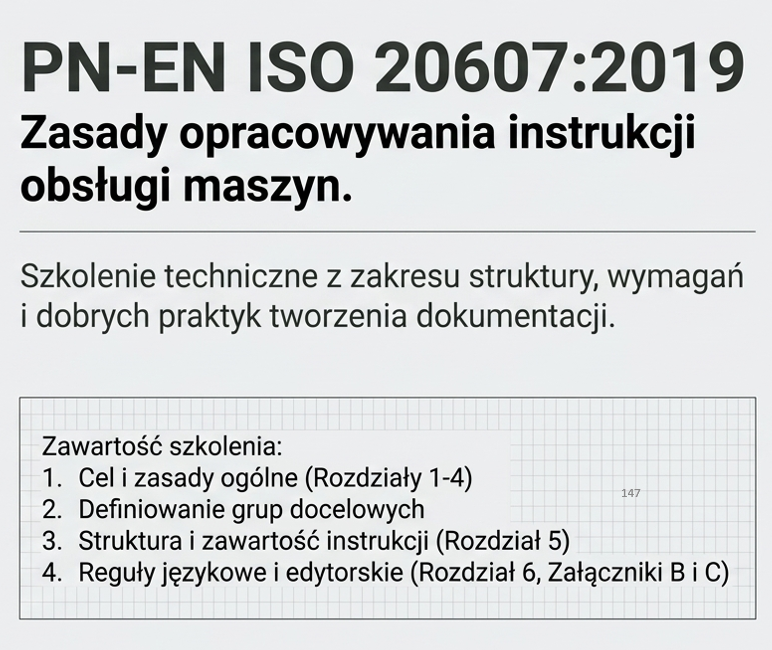 Instrukcja obsługi maszyny powinna obejmować informacje potrzebne podczas jej transportu, montażu, eksploatacji, konserwacji, awarii i wycofania z użytkowania.